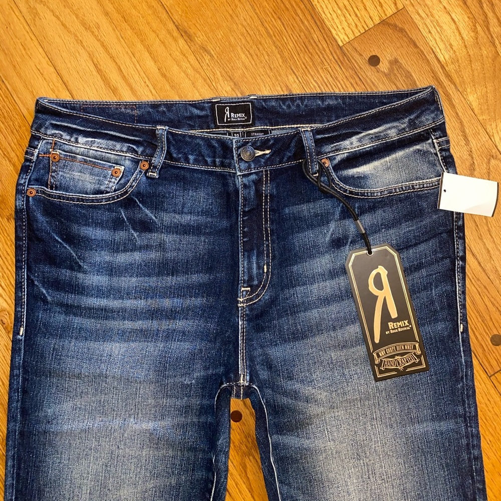 NWT REMIX by ROCK REVIVAL STRAIGHT LEG JEANS - Picture 3 of 8
